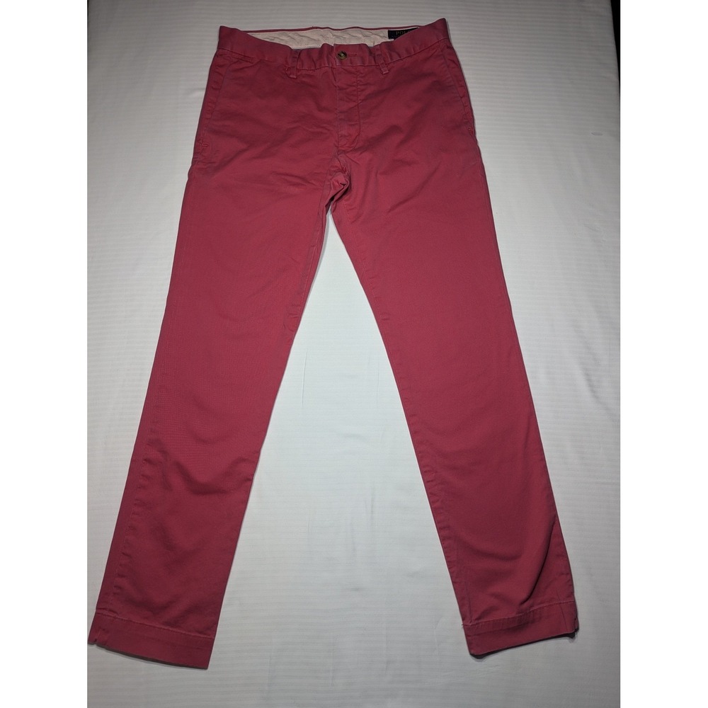 Polo Ralph Lauren Pants Mens 30/30 Coral Pink Classic Fit Chino Twill Stretch